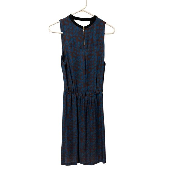 A.L.C Silk V-Neck Cinched Waist Dress Floral Sz M - Picture 2 of 7